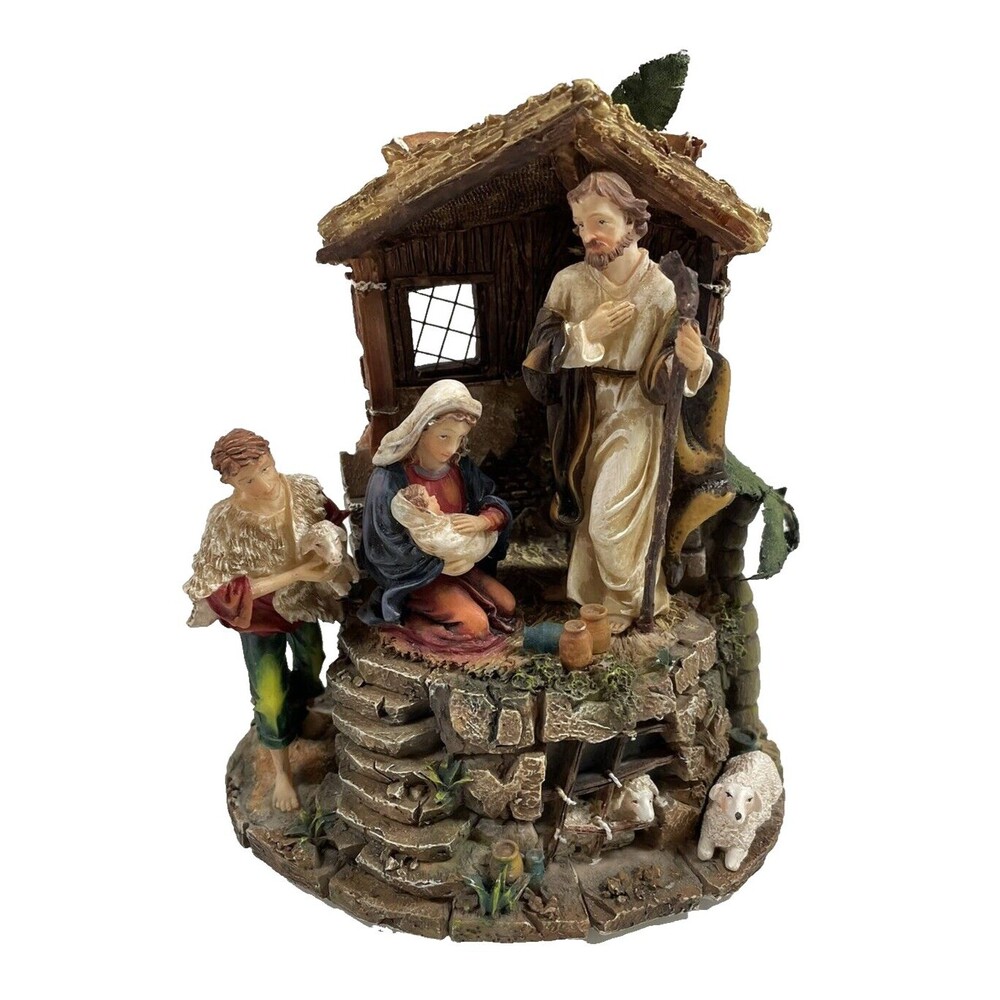 Kurt S Adler Nativity Set Musical "silent night"  Christmas religious RARE